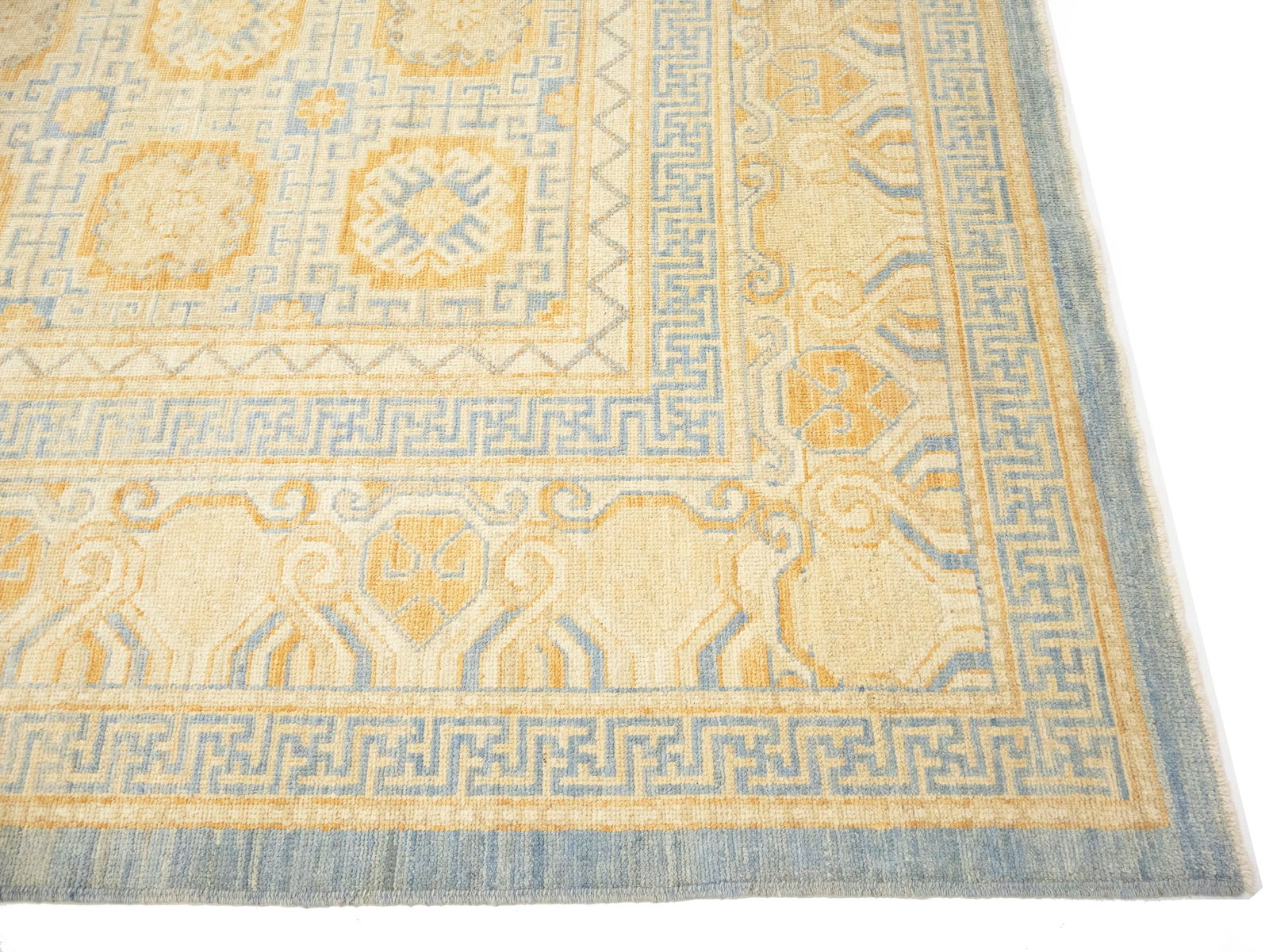 Blue-gray Tribal Kutan 9X12 Pakistan Oriental Rug - 8