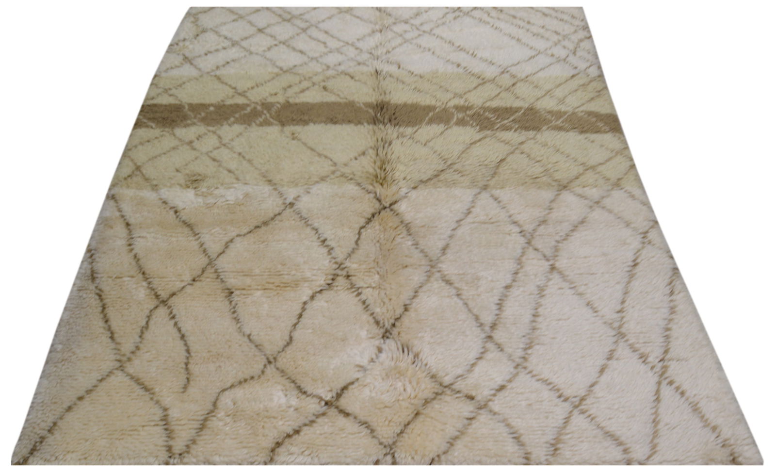 HAND KNOTTED WOOL MOROCCAN RUG - 2