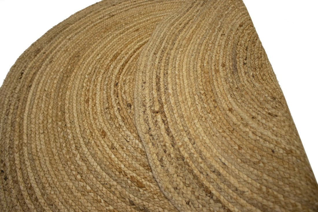 Reversible Braided Style 4X4 Jute Modern Round Rug - 7