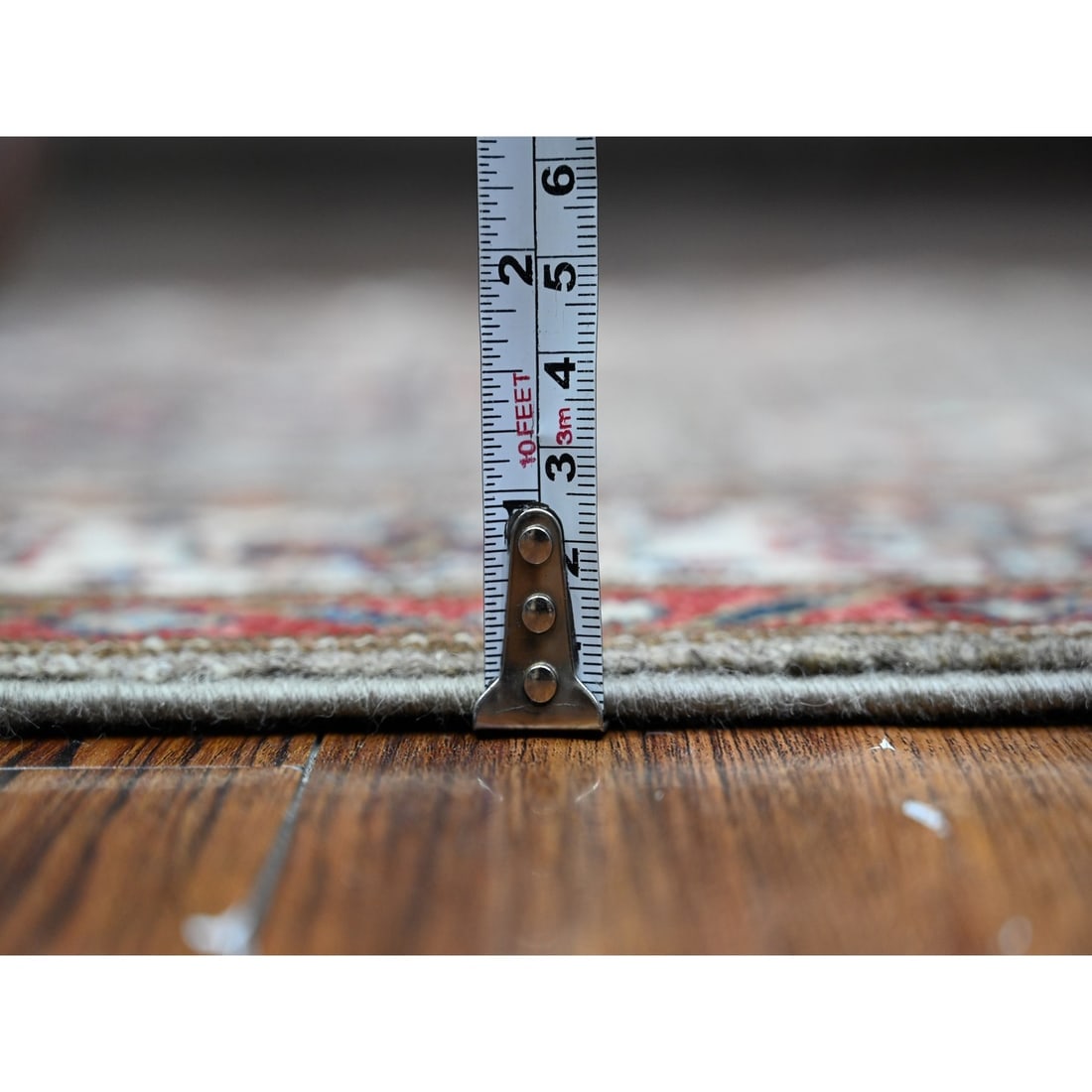 Battleship Gray Hand Knotted Super Kazak Wool XL Runner Oriental Rug - 5