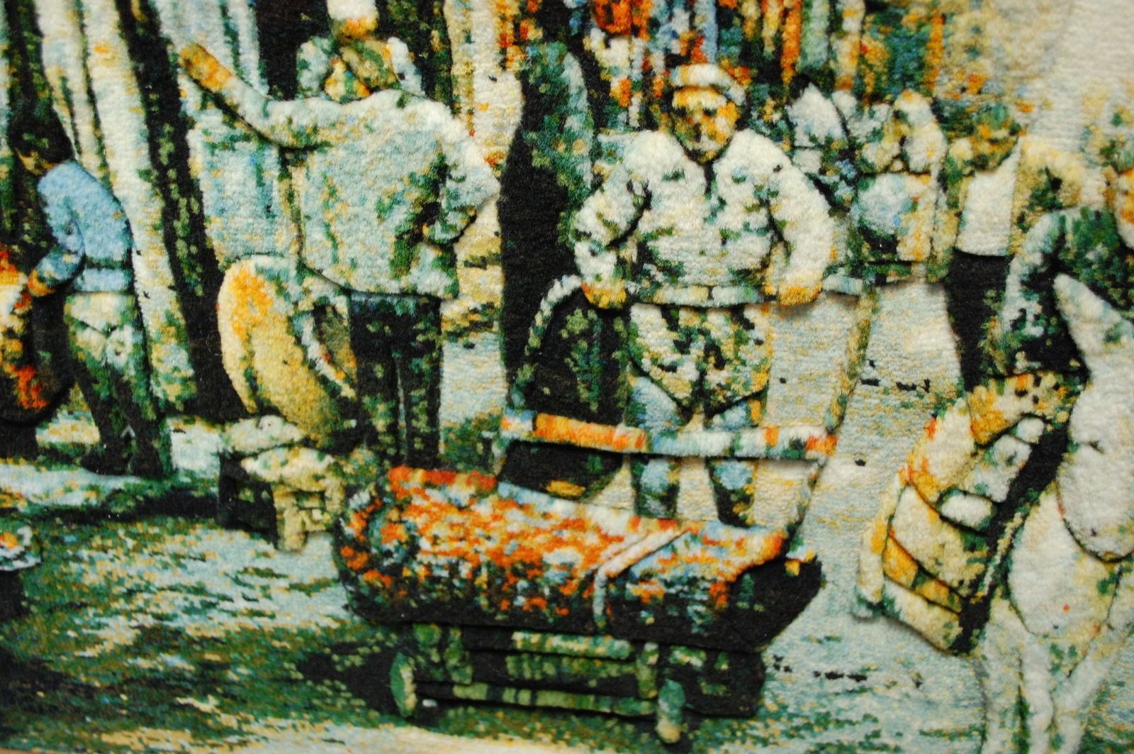 Framed Persian -TABRIZ 60 RAJ PICTURAL ORIENTAL RUG 2'11" x 3'11" KURK WOOL_HIGH KPSI_ - 4