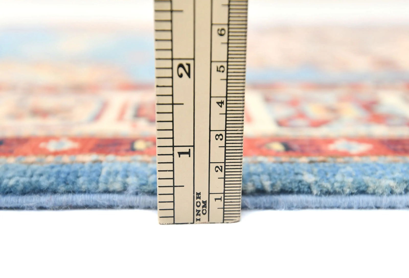 Blue Tribal Geometric 3X16 Kazak Oriental Runner Rug - 9