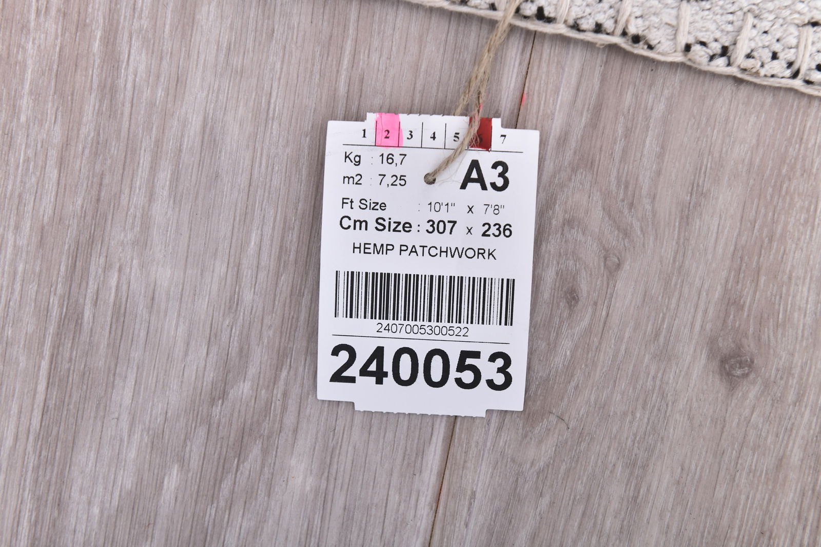 7'8'' x 10'0'' Turkish Hemp Patchwork Rug - 240053 - 16