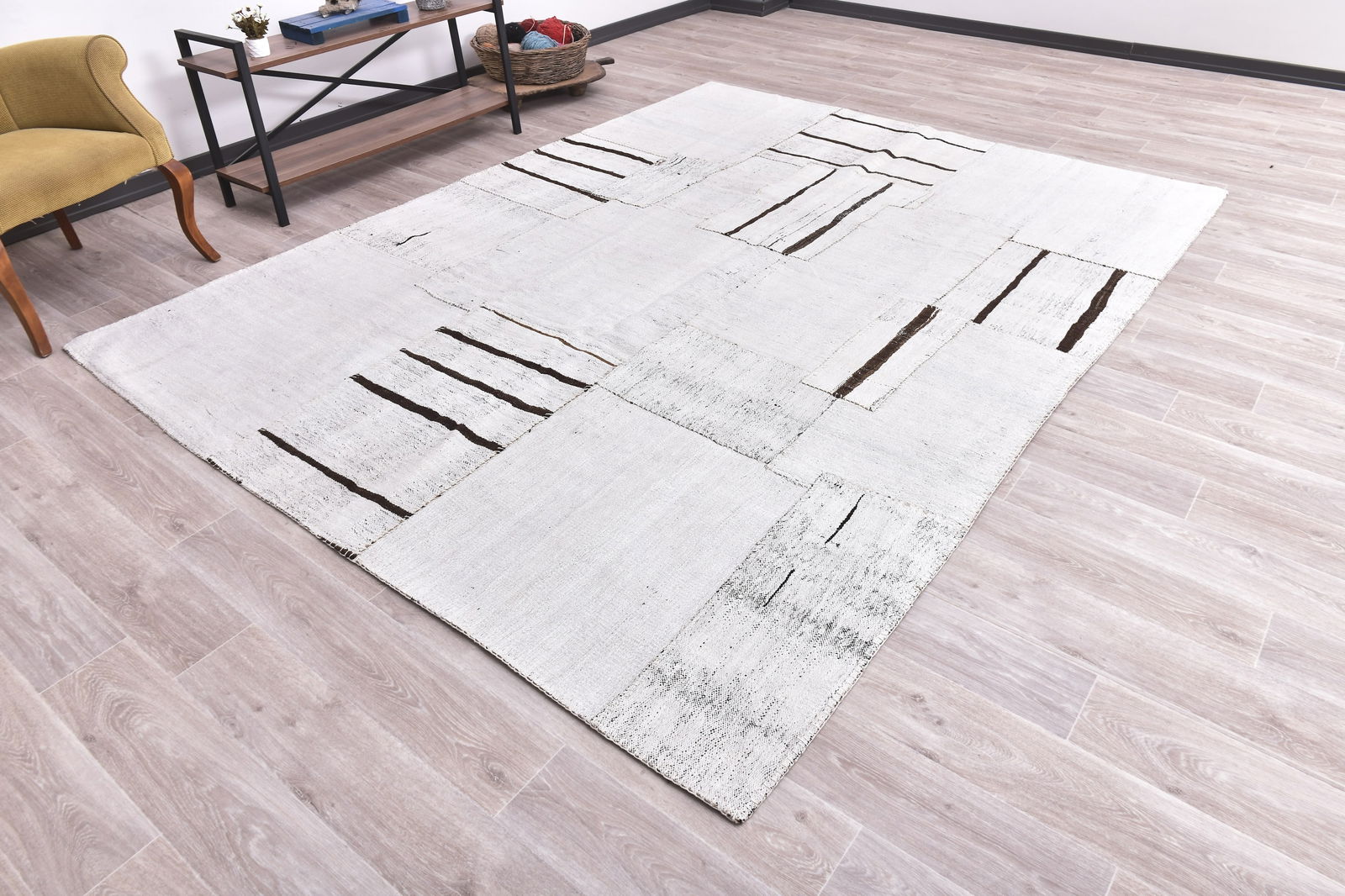 7'8'' x 10'0'' Turkish Hemp Patchwork Rug - 240053 - 2