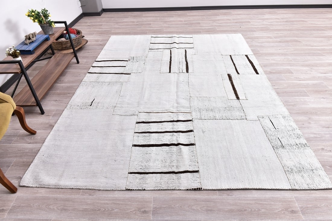 7'8'' x 10'0'' Turkish Hemp Patchwork Rug - 240053 - 3