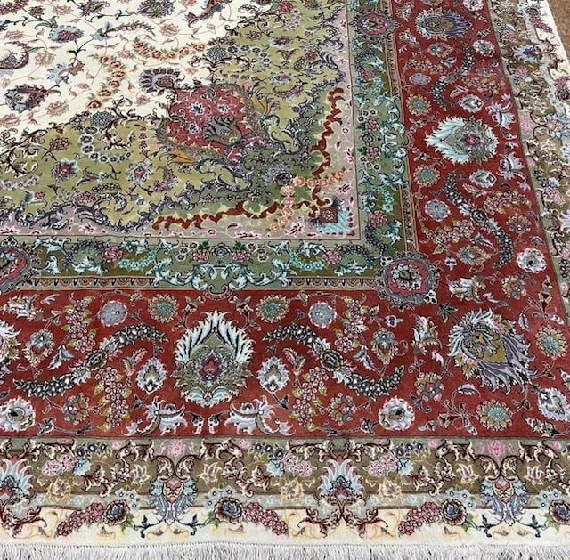Fine Persian Large silk and wool Tabriz Rug-4815 - 6