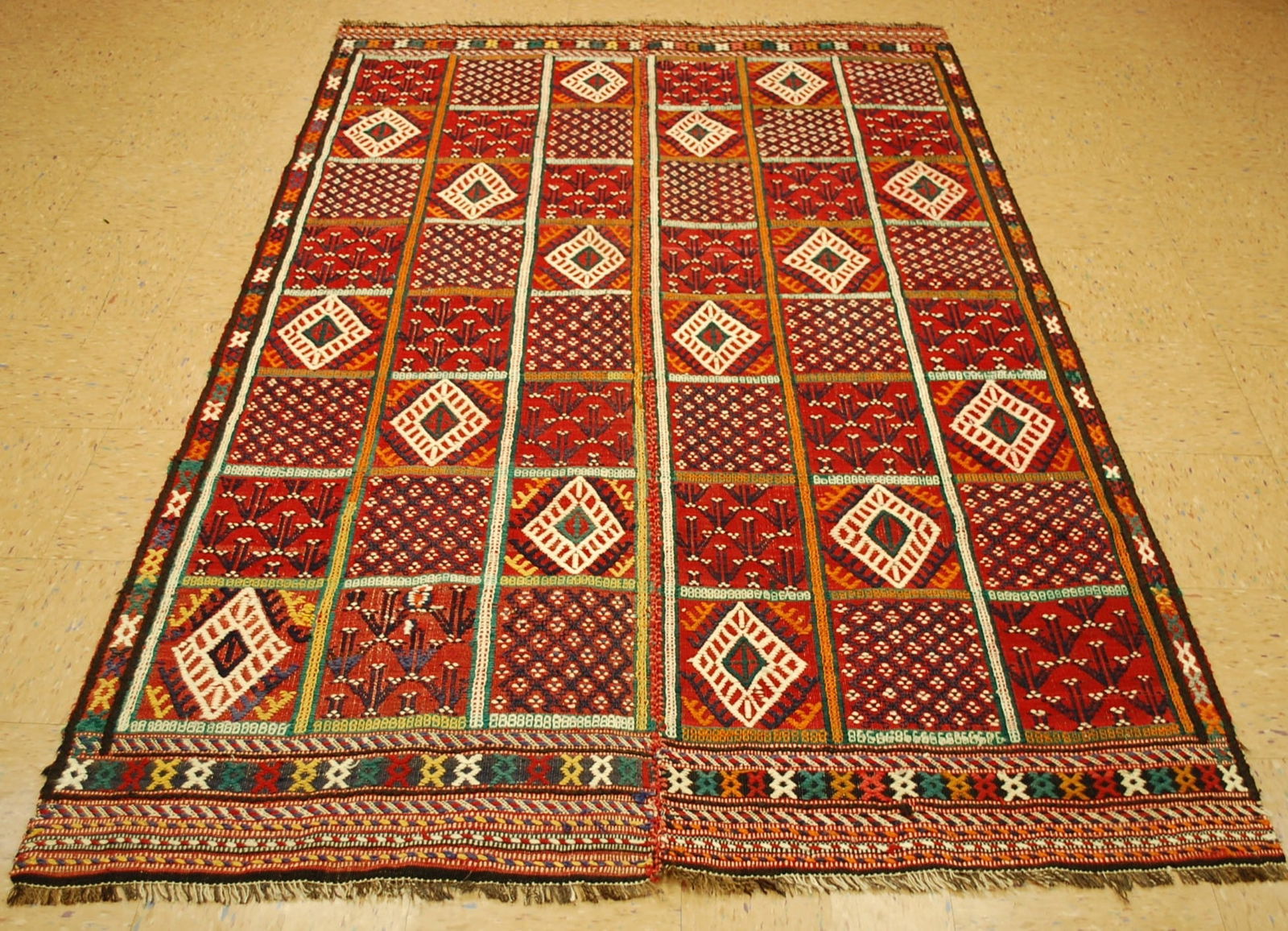 CAUCASIAN SOUMAK KILIM RUG 4.10x8 (1 of 10)