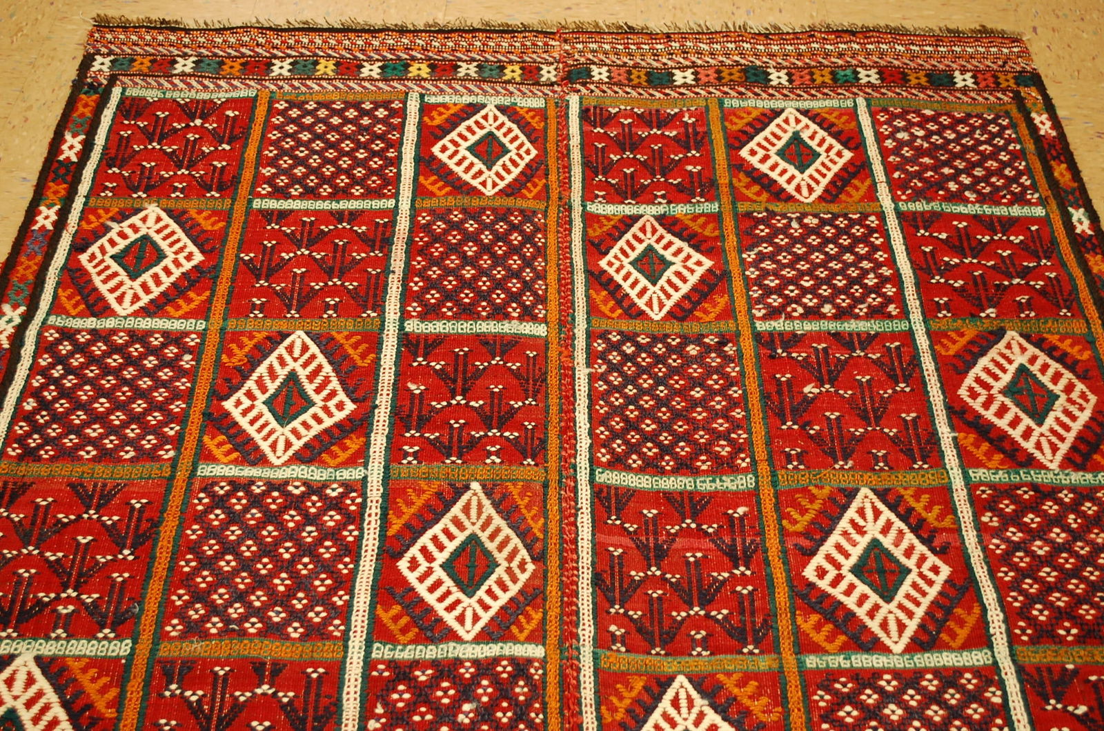 CAUCASIAN SOUMAK KILIM RUG 4.10x8 - 3