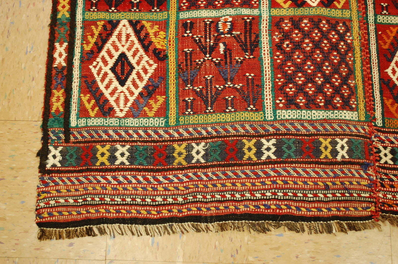 CAUCASIAN SOUMAK KILIM RUG 4.10x8 - 4