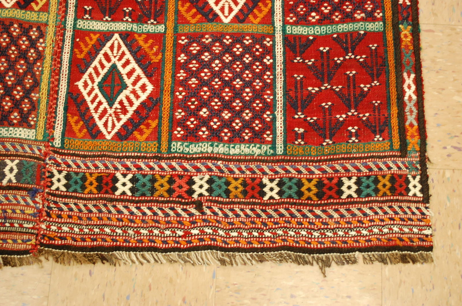 CAUCASIAN SOUMAK KILIM RUG 4.10x8 - 5
