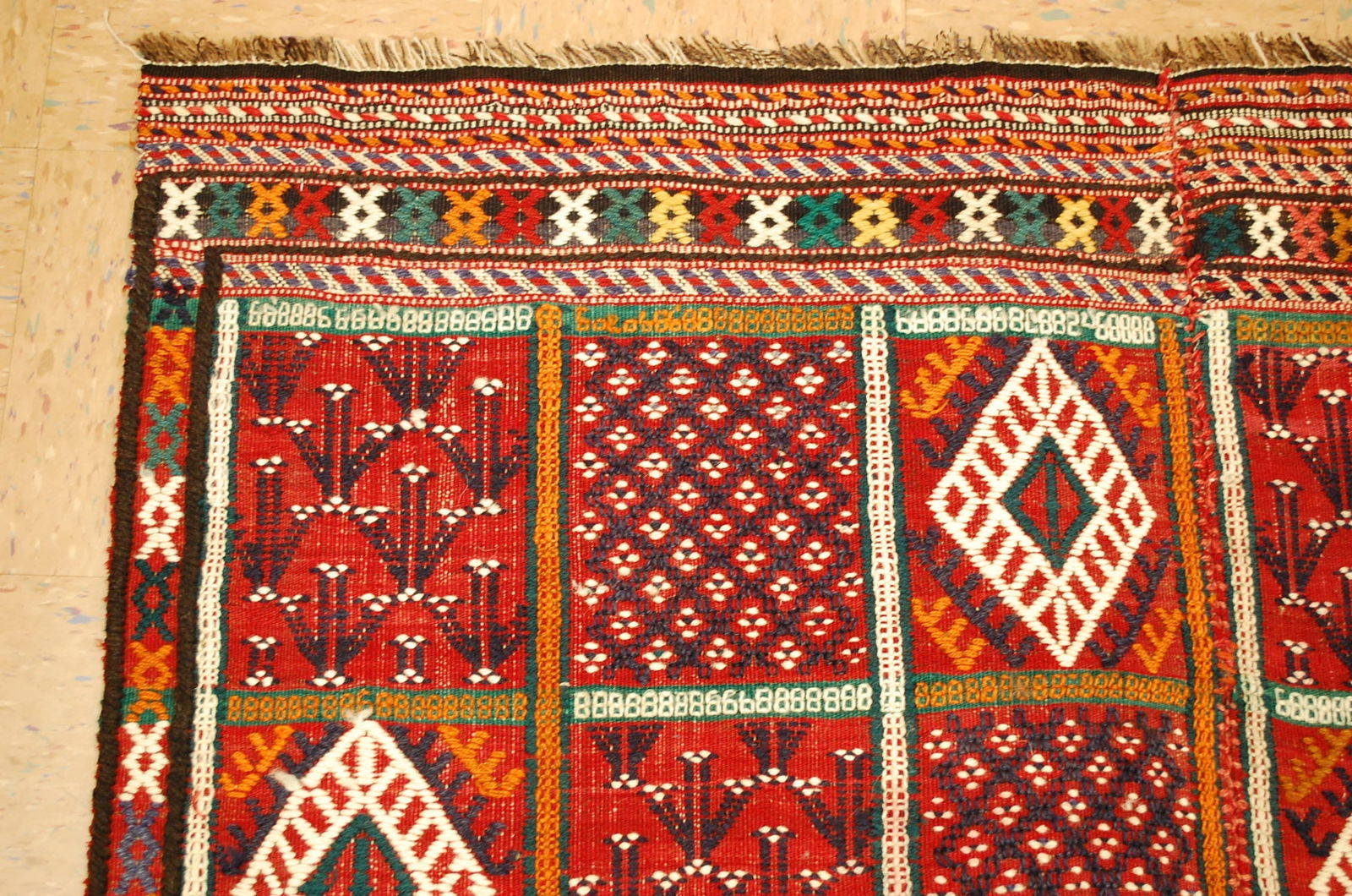 CAUCASIAN SOUMAK KILIM RUG 4.10x8 - 6