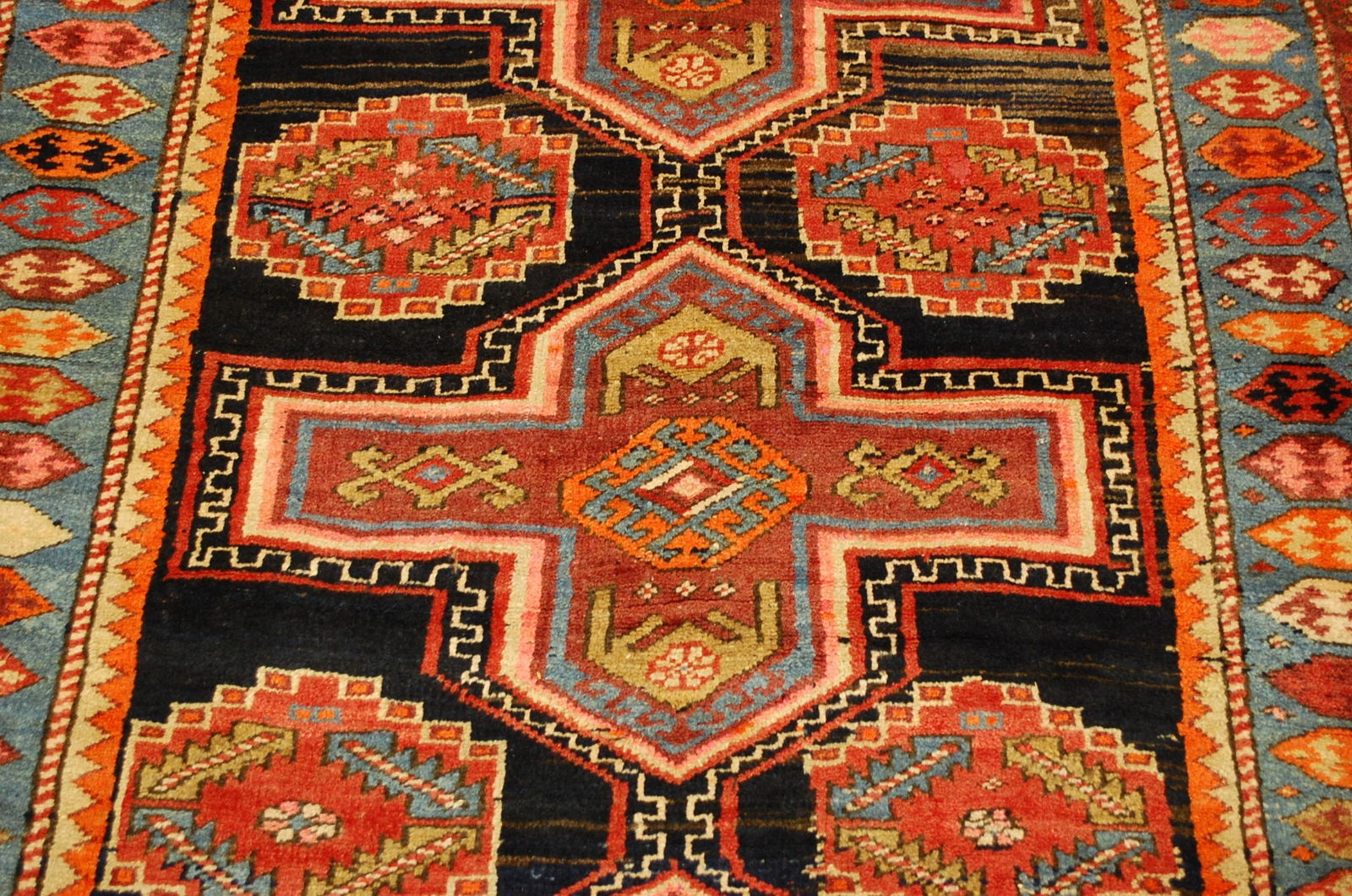 CAUCASIAN KOURD KAZAK RUG 4.5x10.4 - 3
