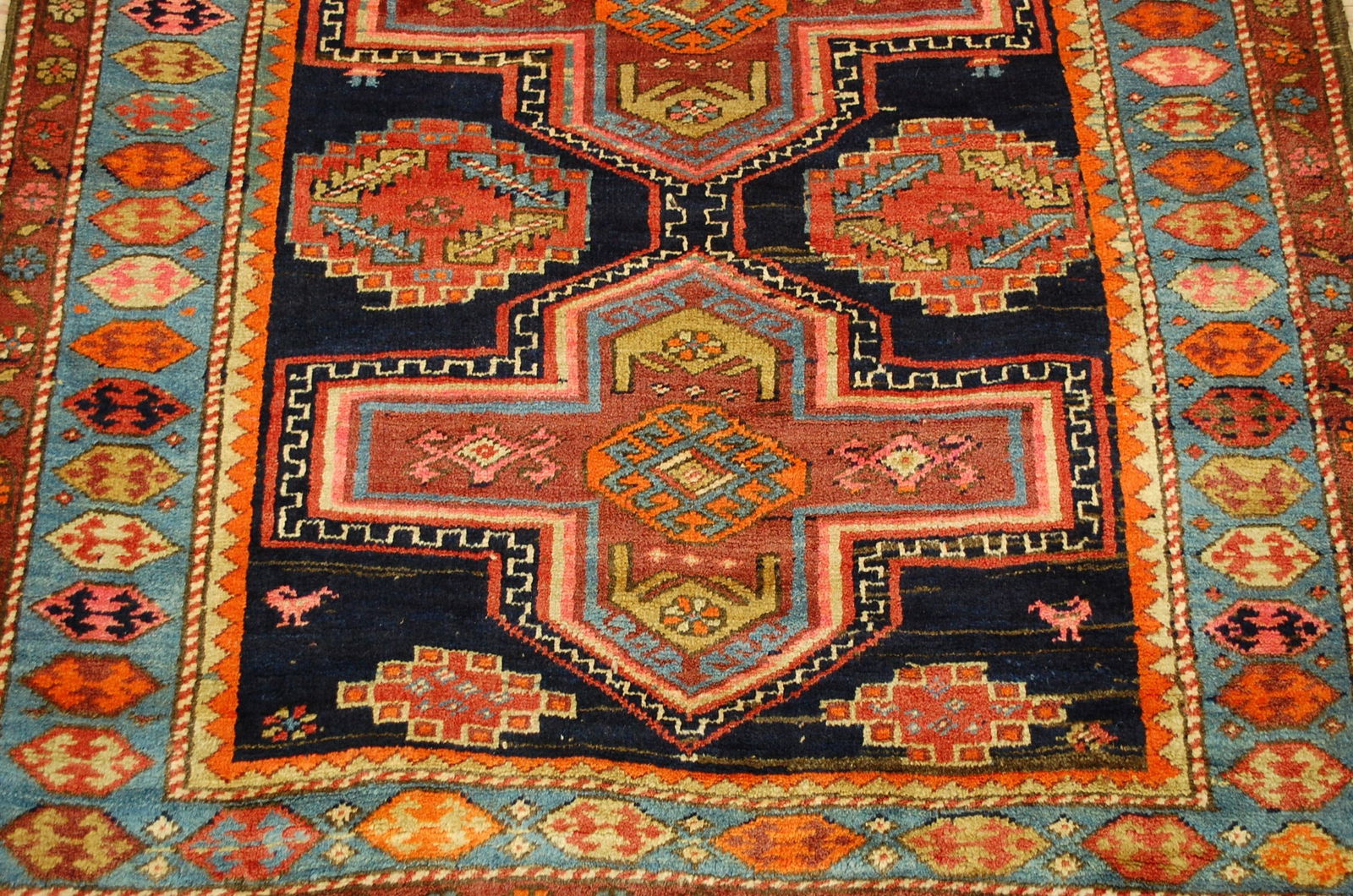 CAUCASIAN KOURD KAZAK RUG 4.5x10.4 - 4