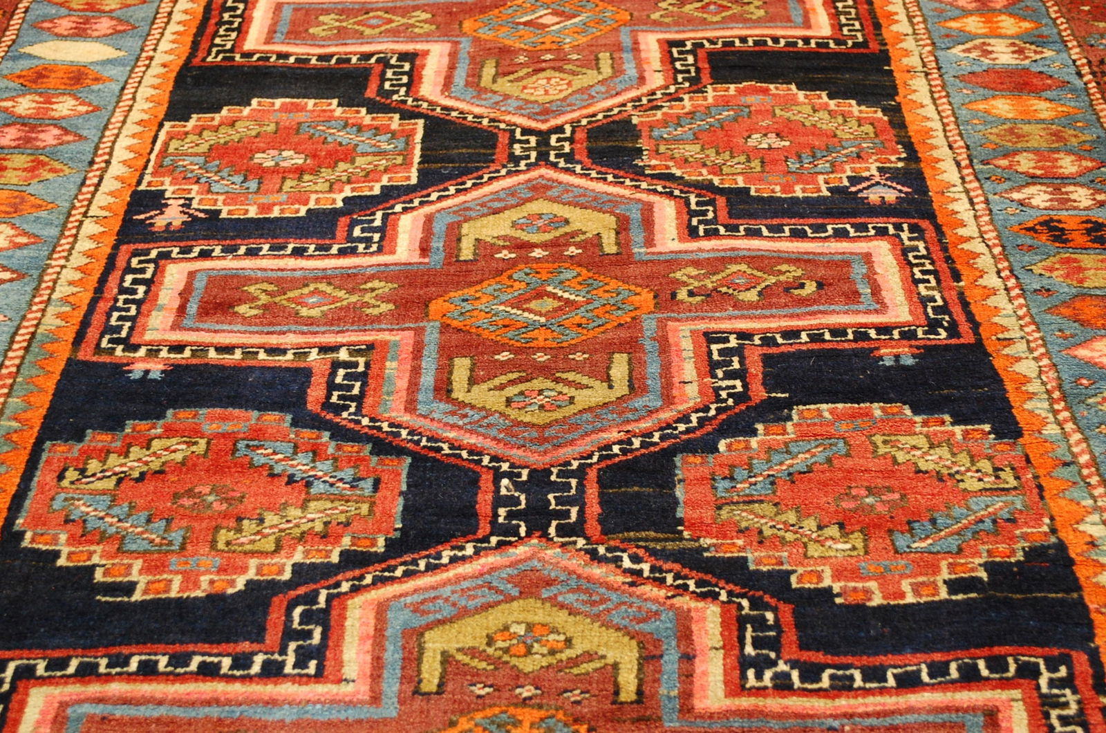 CAUCASIAN KOURD KAZAK RUG 4.5x10.4 - 9