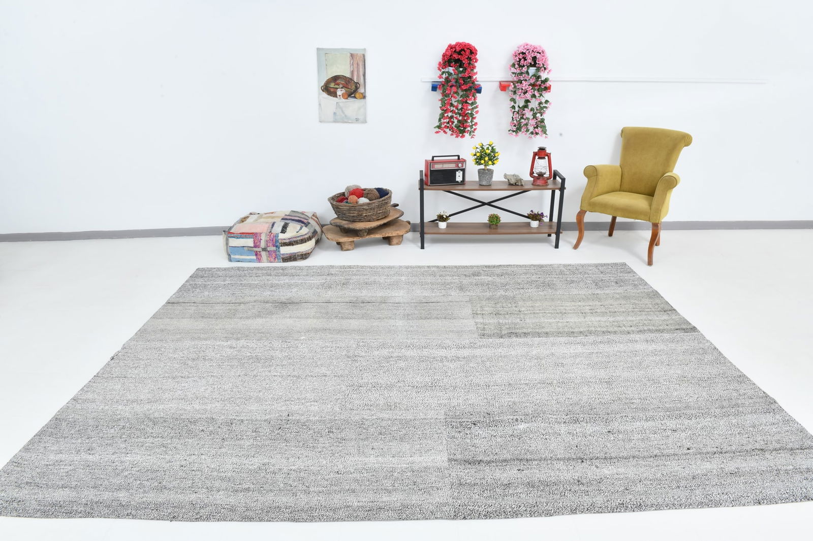 8'4'' x 10'11'' Turkish Flatweave Kilim Rug - 60731 - 5