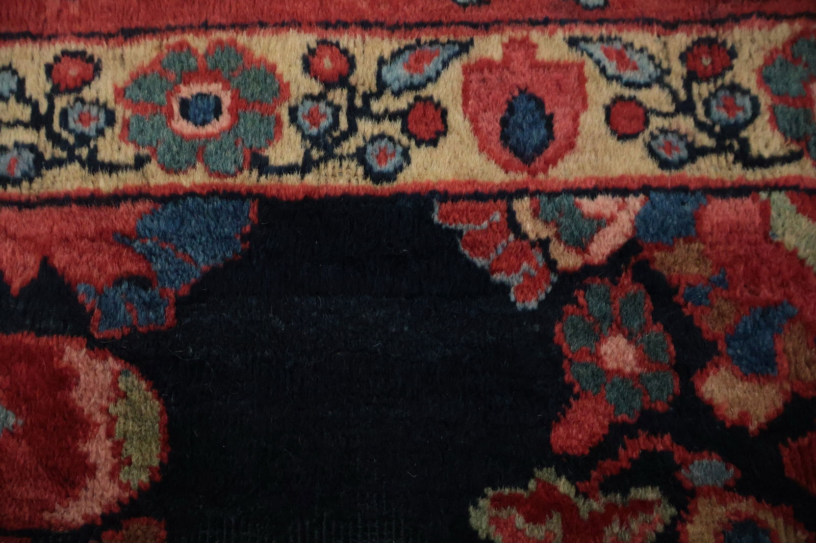 Pre-1900 Vegetable Dye Sultanabad Persian Area Rug 9x13 - 13