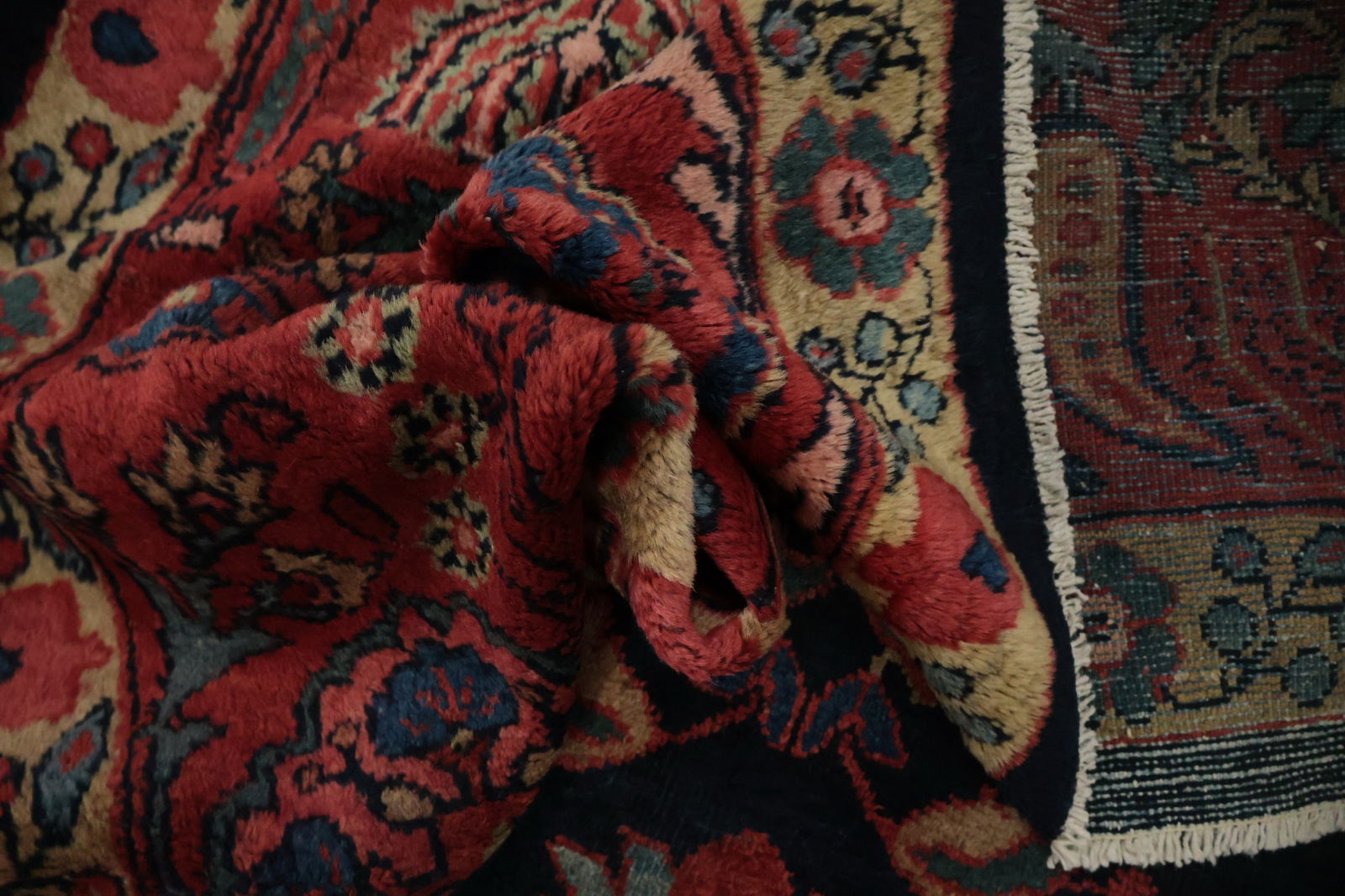 Pre-1900 Vegetable Dye Sultanabad Persian Area Rug 9x13 - 17