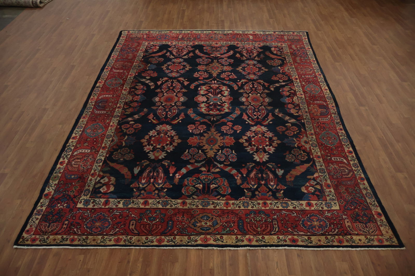 Pre-1900 Vegetable Dye Sultanabad Persian Area Rug 9x13 - 2