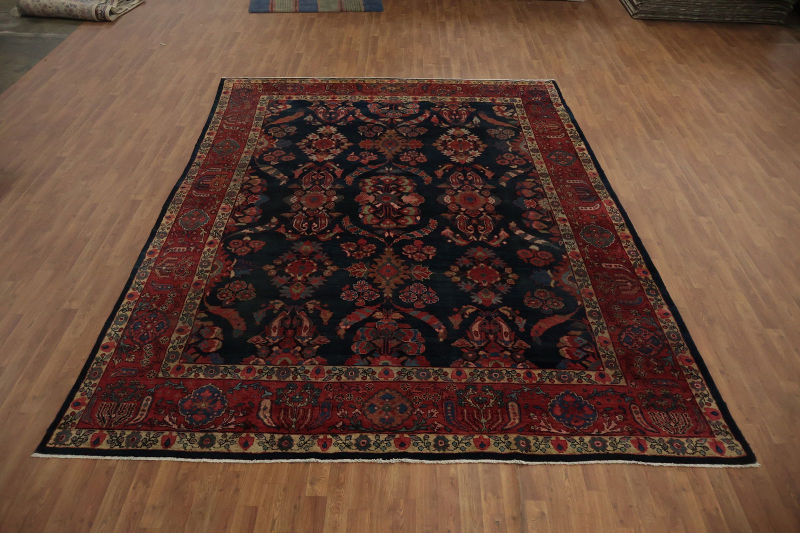 Pre-1900 Vegetable Dye Sultanabad Persian Area Rug 9x13 - 4