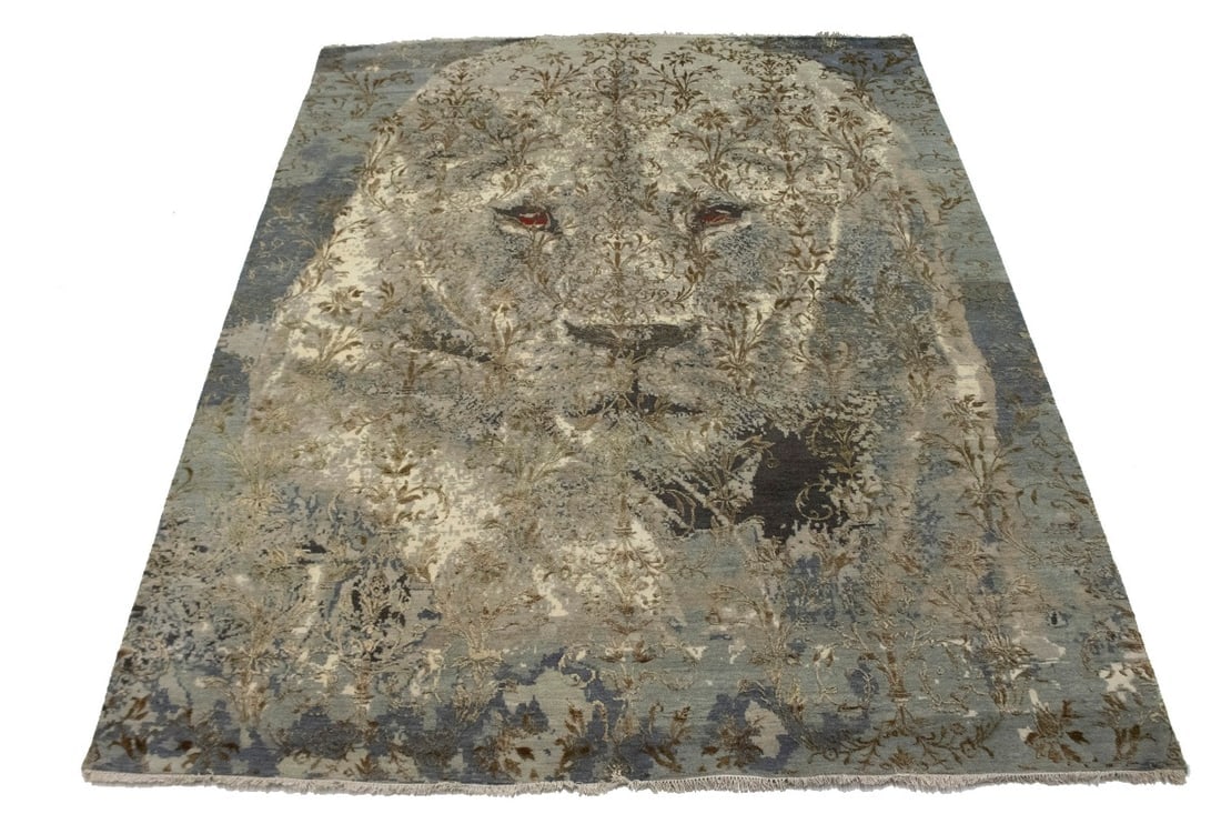 Pictorial Lion Design 8X10 Modern Oriental Rug - 2