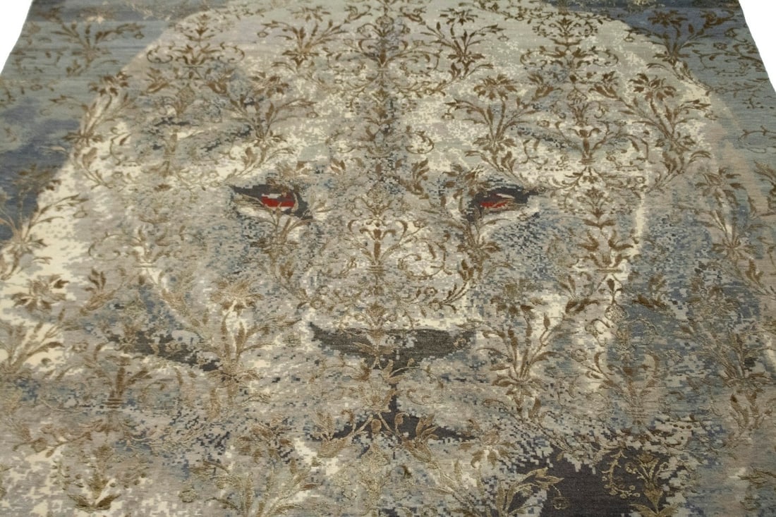 Pictorial Lion Design 8X10 Modern Oriental Rug - 3