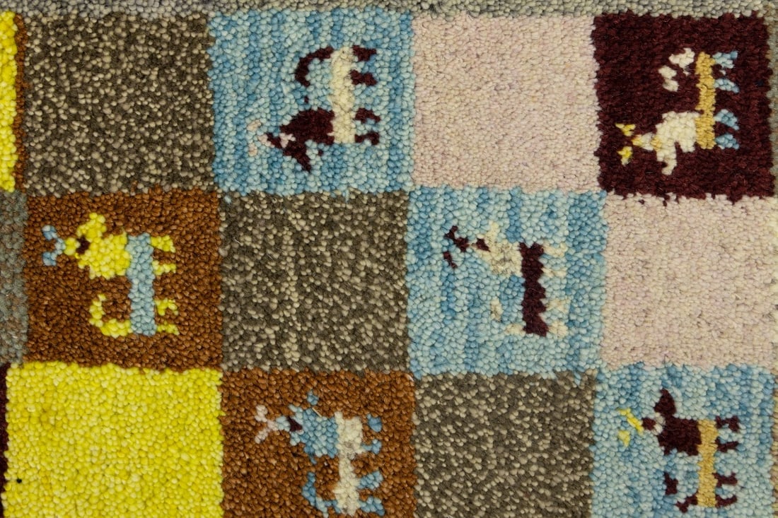 Gray Tribal 1'4X4 Indo-Gabbeh Oriental Rug - 9