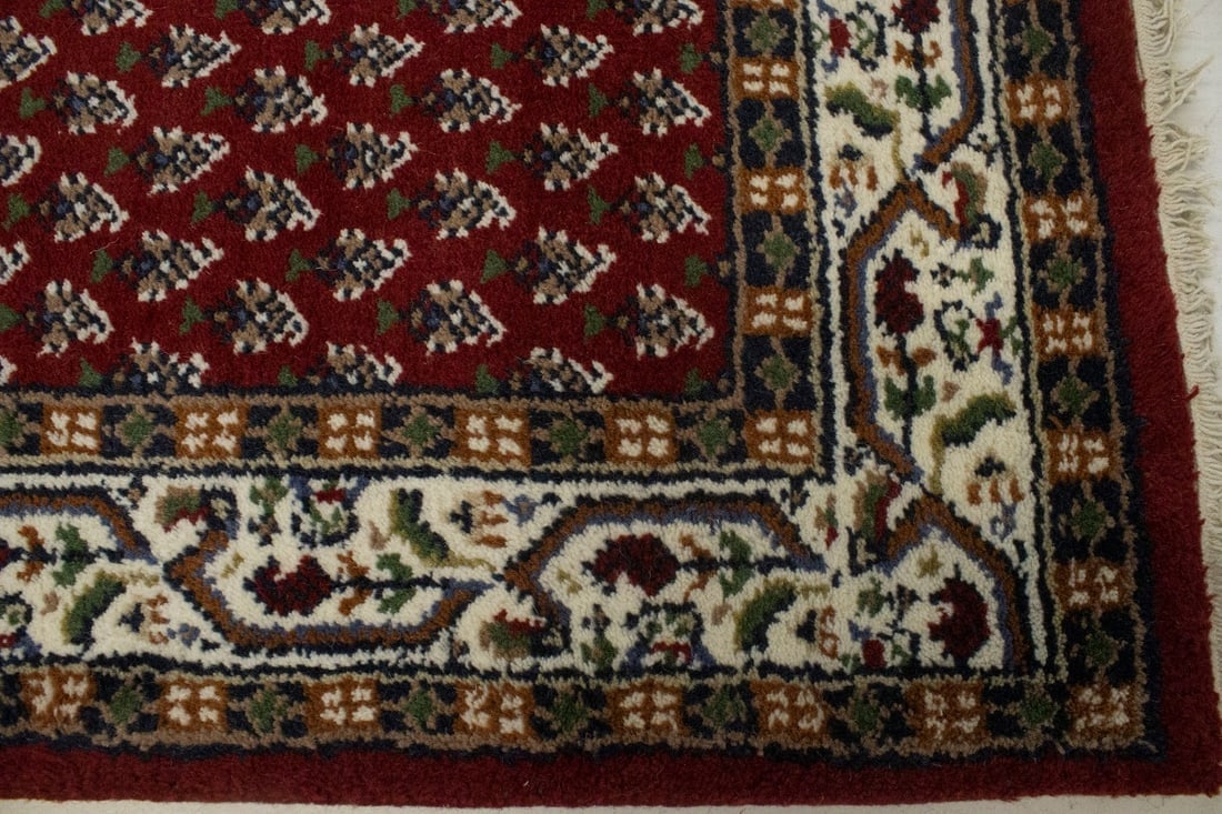 Red Floral 2'5X10 Indo Botemir Oriental Runner Rug - 8