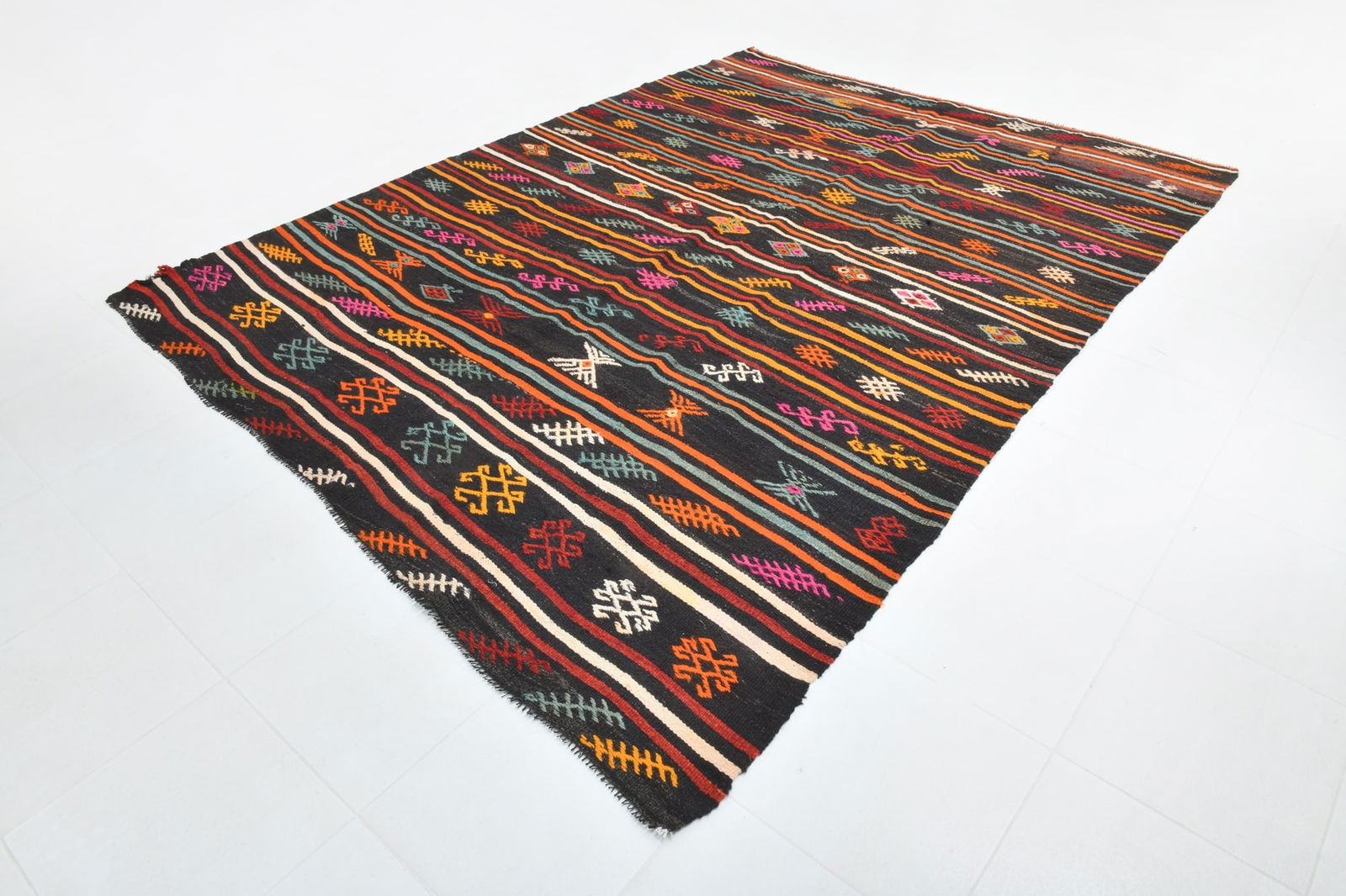 7'4'' x 10'0'' Turkish Flatweave Kilim Rug - 60551 - 3