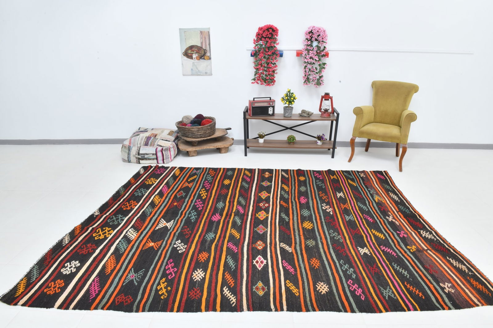 7'4'' x 10'0'' Turkish Flatweave Kilim Rug - 60551 - 5