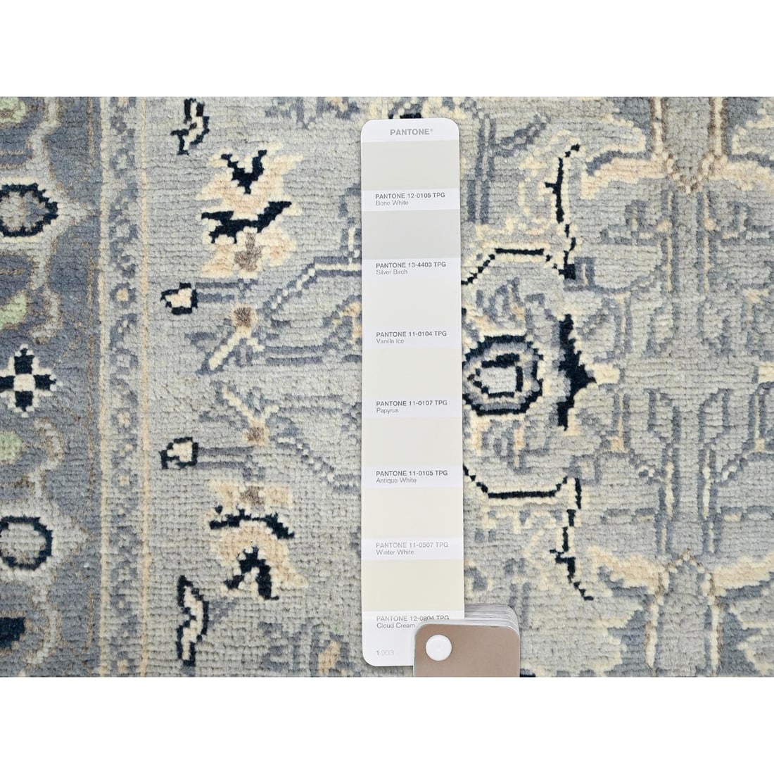 Grandma Gray Extra Soft Wool Seeripe Heris Hand Knotted Oriental Rug - 4