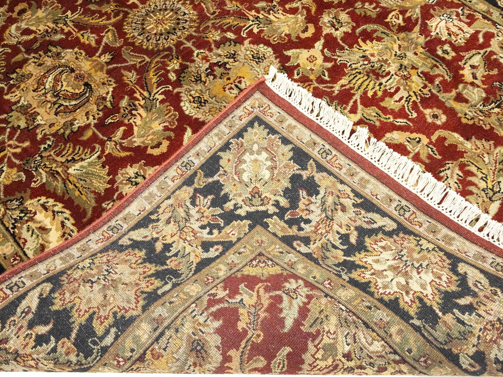 Red Floral Classic 6X9 Agra Jaipur Oriental Rug - 12