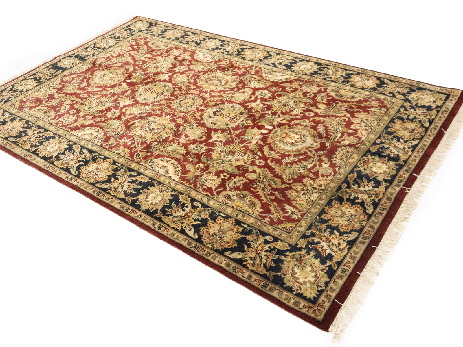Red Floral Classic 6X9 Agra Jaipur Oriental Rug - 3