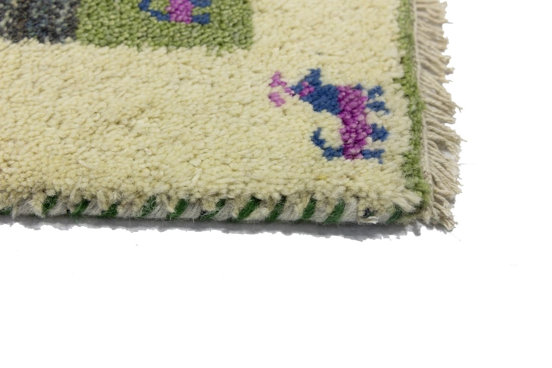 Multicolored Tribal 1'4X4 Indo-Gabbeh Oriental Rug - 11