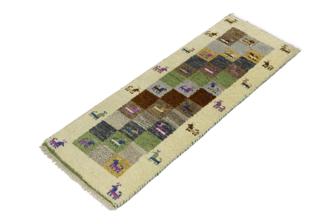 Multicolored Tribal 1'4X4 Indo-Gabbeh Oriental Rug - 3