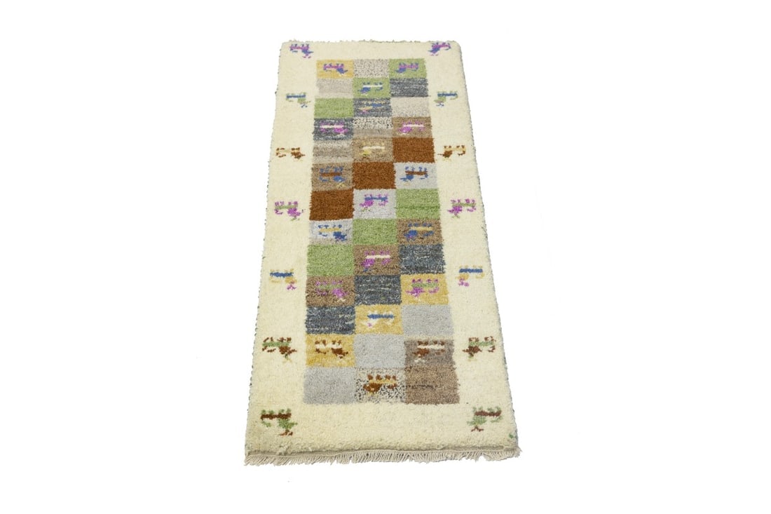 Multicolored Tribal 1'4X4 Indo-Gabbeh Oriental Rug - 4