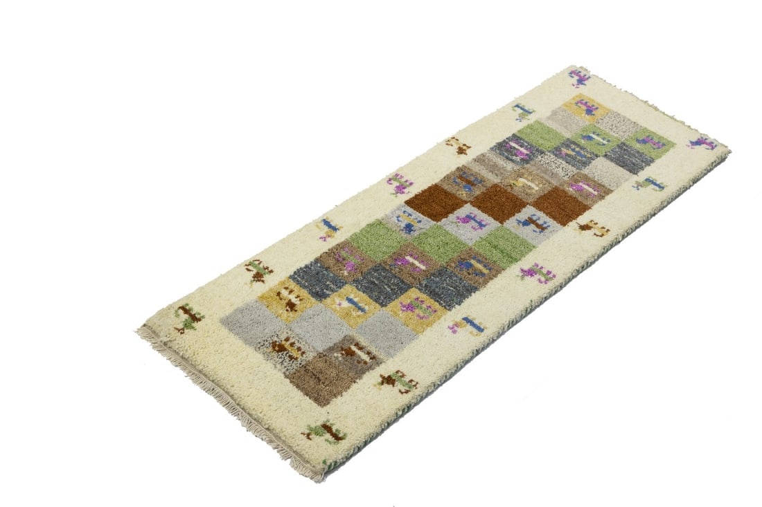 Multicolored Tribal 1'4X4 Indo-Gabbeh Oriental Rug - 5