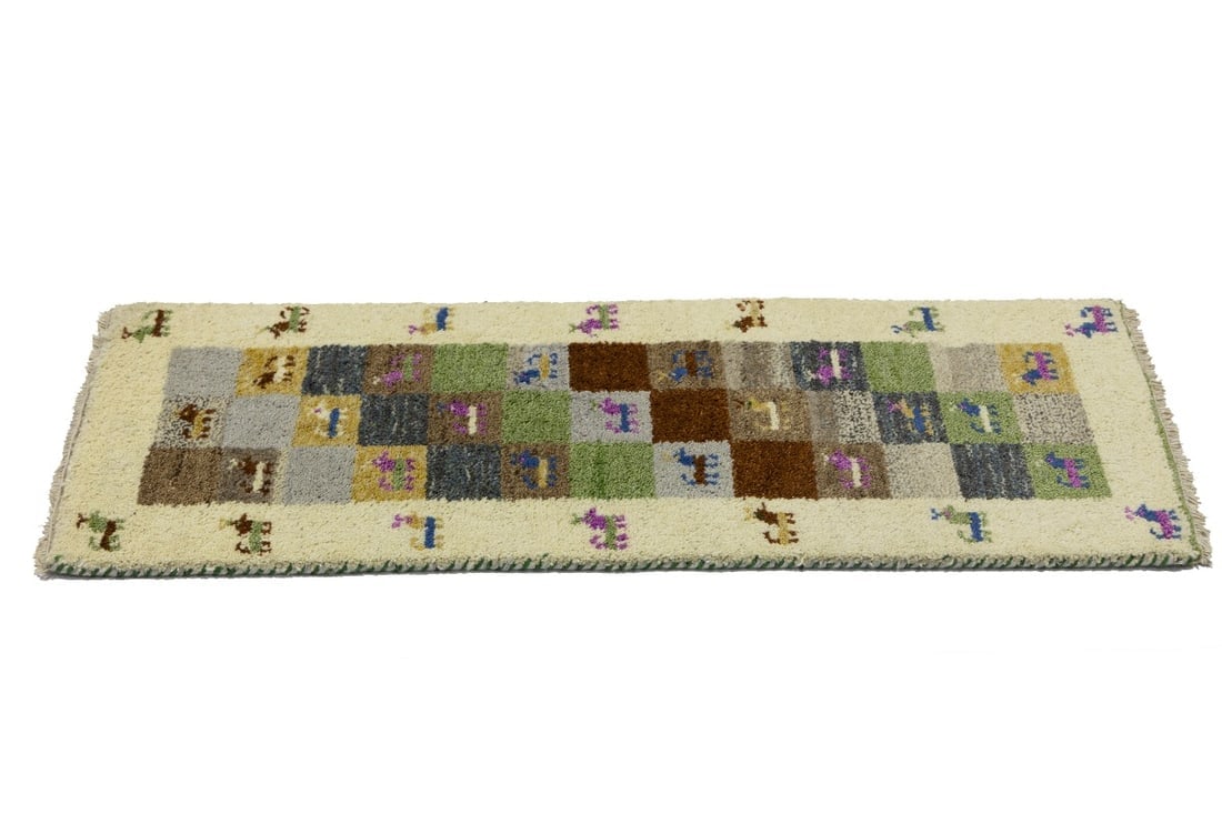 Multicolored Tribal 1'4X4 Indo-Gabbeh Oriental Rug - 6
