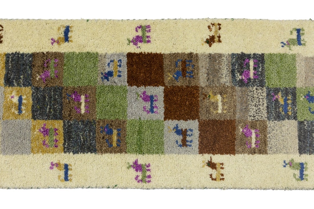 Multicolored Tribal 1'4X4 Indo-Gabbeh Oriental Rug - 7