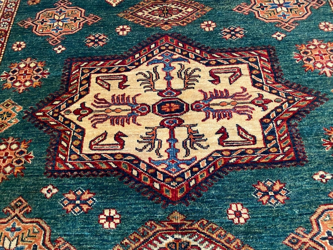 MAGNIFICENT SUPER KAZAK RUG 5' X6'.9" - 6