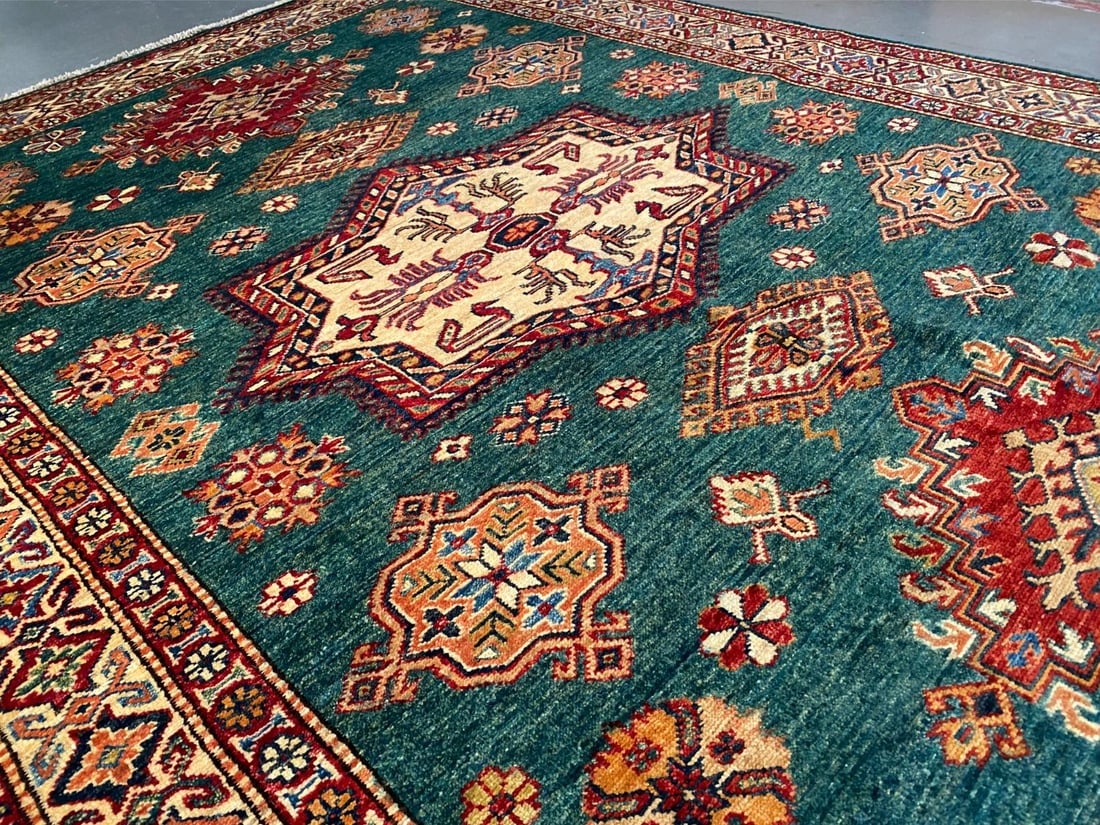 MAGNIFICENT SUPER KAZAK RUG 5' X6'.9" - 8