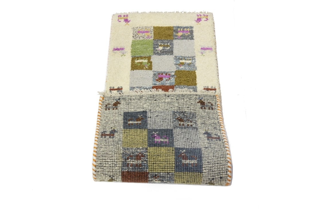 Multicolored Tribal 1'4X4 Indo-Gabbeh Oriental Rug - 10