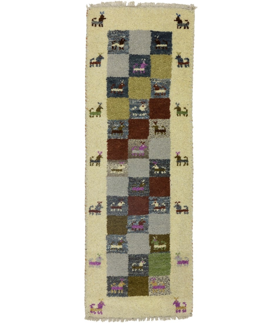 Multicolored Tribal 1'4X4 Indo-Gabbeh Oriental Rug (1 of 11)