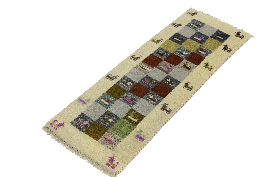 Multicolored Tribal 1'4X4 Indo-Gabbeh Oriental Rug - 3