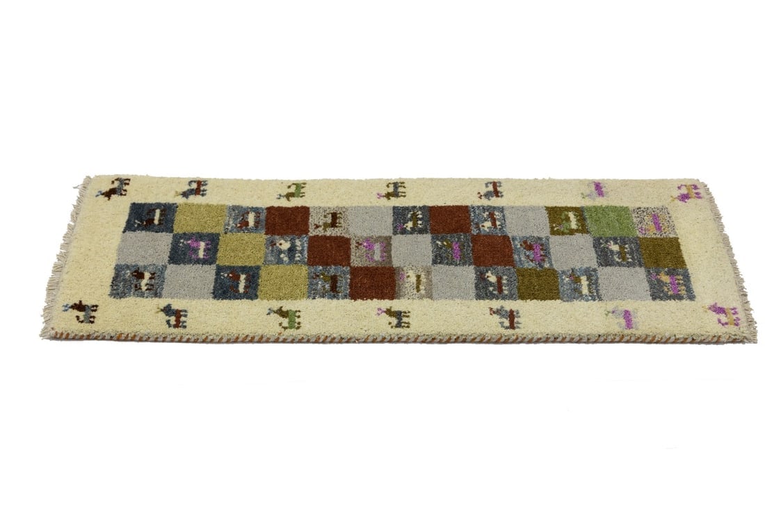 Multicolored Tribal 1'4X4 Indo-Gabbeh Oriental Rug - 6