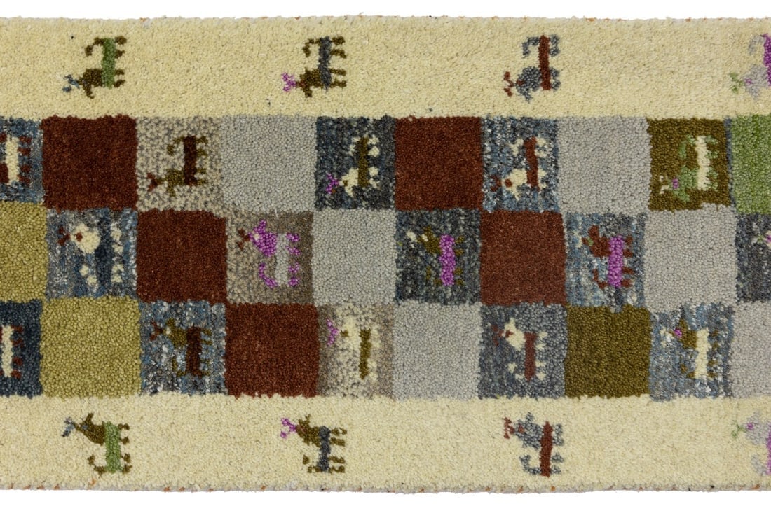 Multicolored Tribal 1'4X4 Indo-Gabbeh Oriental Rug - 7