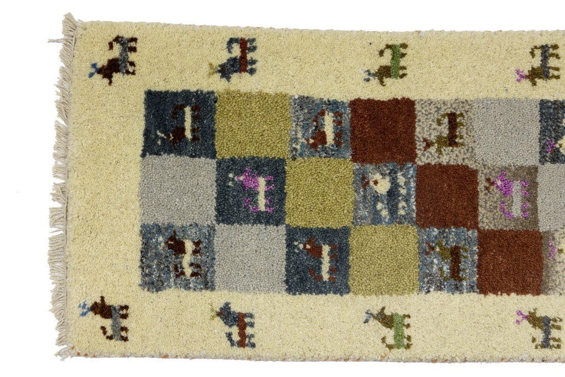 Multicolored Tribal 1'4X4 Indo-Gabbeh Oriental Rug - 8