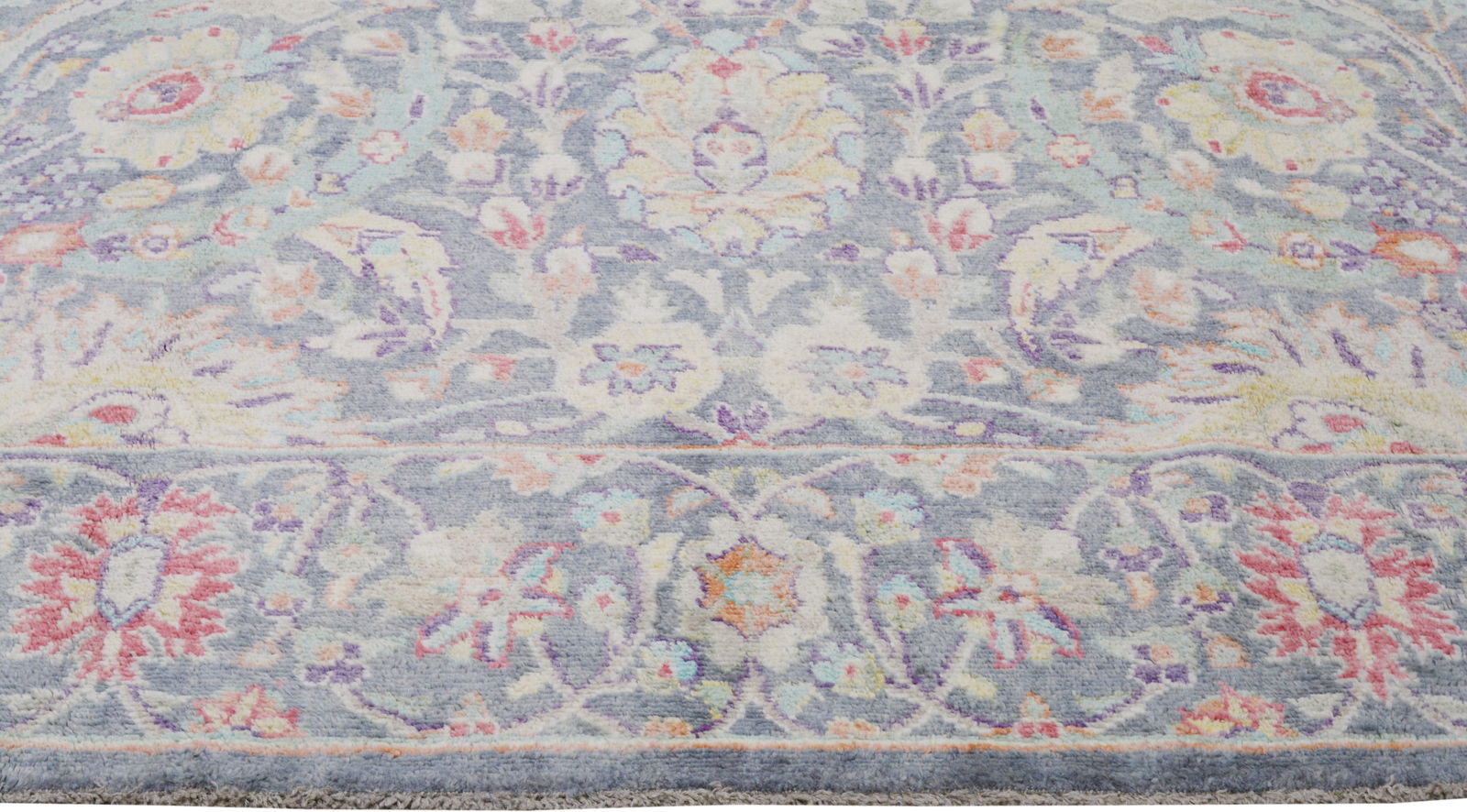 HAND KNOTTED WOOL OUSHAK RUG - 4