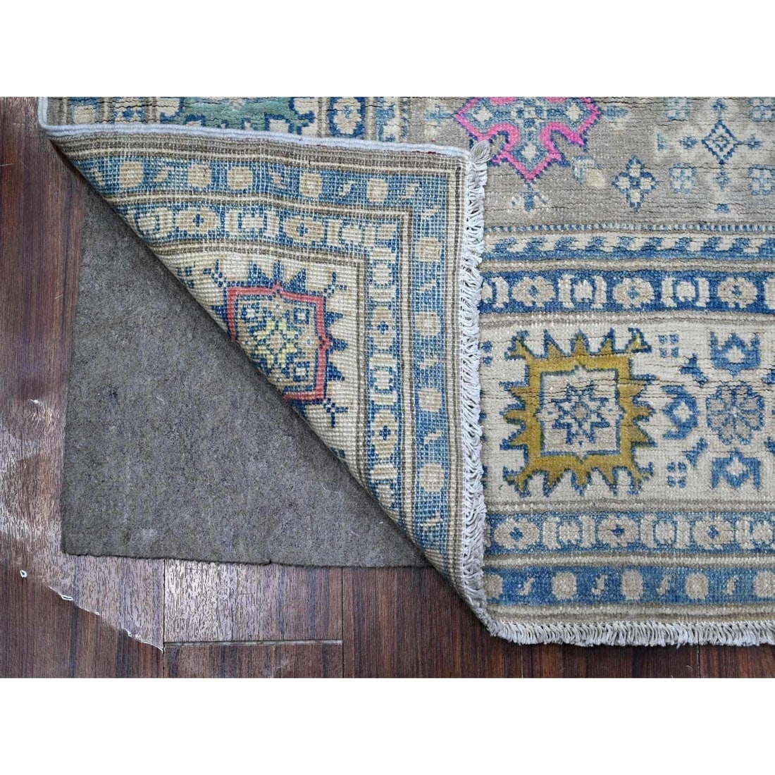 Dorian Gray Hand Knotted Fusion Kazak All Natural Wool Oriental Rug - 2