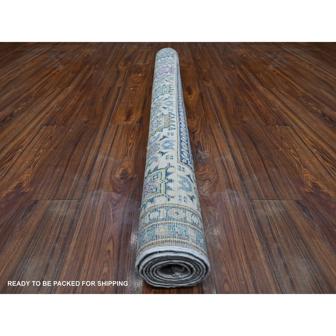 Dorian Gray Hand Knotted Fusion Kazak All Natural Wool Oriental Rug - 4