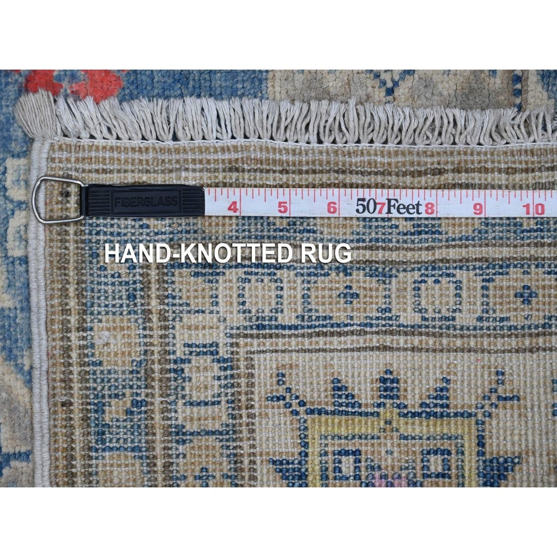 Dorian Gray Hand Knotted Fusion Kazak All Natural Wool Oriental Rug - 6
